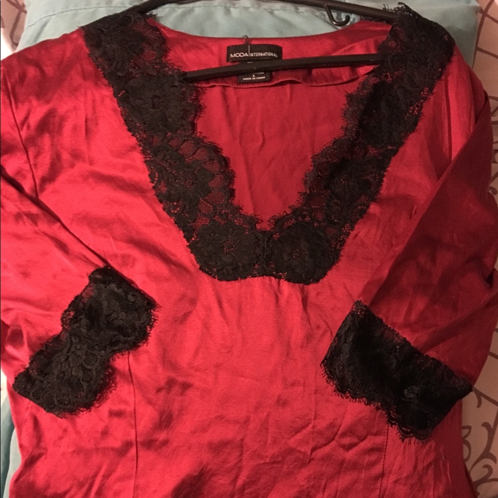 Victoria's Secret Moda International Silk Lace Top